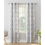 Mikko Leaf Print Semi-Sheer Grommet Curtain Panel, 40" x 63"