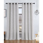 Sierra Textured Light Filtering Grommet Window Curtain Panel Pair with Tiebacks, 52" x 84"