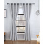 Sierra Textured Light Filtering Grommet Window Curtain Panel Pair with Tiebacks, 52" x 84"