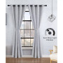 Sierra Textured Light Filtering Grommet Window Curtain Panel Pair with Tiebacks, 52" x 84"