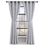 Sierra Textured Light Filtering Grommet Window Curtain Panel Pair with Tiebacks, 52" x 84"