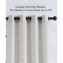 Sierra Textured Light Filtering Grommet Window Curtain Panel Pair with Tiebacks, 52" x 84"