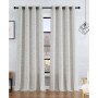 Sierra Textured Light Filtering Grommet Window Curtain Panel Pair with Tiebacks, 52" x 84"