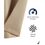 Milton Thermal Woven Room Darkening Grommet Window Curtain Panel Pair, Dusty Collection