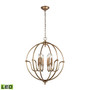 Stanton 6 Light Chandelier in Matte Gold