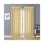 Montauk Accents Ultra Lux 2 Piece Rod Pocket Gold Sheer Voile Window Curtain Panels - 84 in. Long