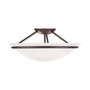 Newburge Bronze Semi Flush Ceiling Lamp