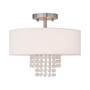 Carlisle 13'' Brushed Nickel Semi Flush