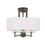 CLOSEOUT!   Woodland Park 4-Light Convertible Mini Chandelier/Ceiling Mount