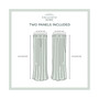 Squared Embellished Grommet Top Curtain Panel Pair, 54" x 96"