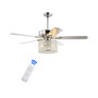 Brandy 52" 3-Light Crystal Prism Drum Led Ceiling Fan with Remote