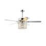 Brandy 52" 3-Light Crystal Prism Drum Led Ceiling Fan with Remote