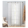 Horizon Stripe Textured Semi-Sheer Grommet Curtain Panel 55"W x 84"L