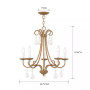 Daphne 5- Light Metal Chandelier