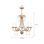Daphne 5- Light Metal Chandelier