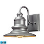 1 light outdoor sconce in matte silver