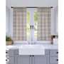 Twill Stripe Anti-Dust Cafe Curtain Pair, 52" x 36"