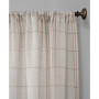 Castille 54" x 63" Farmhouse Plaid Semi-Sheer Curtain Panel