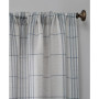 Castille 54" x 63" Farmhouse Plaid Semi-Sheer Curtain Panel