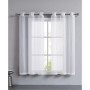 Marnie Crushed Solid Sheer Voile Grommet Window Curtain Panel Set Collection