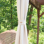 Indoor/Outdoor Polyester Curtain Tiebacks - Beige - Set of 2