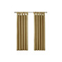 1-PC Emilia Twist Tab Lined Window Curtain Panel - 50x108" - Bronze