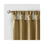 1-PC Emilia Twist Tab Lined Window Curtain Panel - 50x108" - Bronze