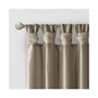 Emilia Twist Tab Lined Window Curtain Panel, Pewter (1300)
