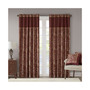 2-PC Aubrey Jacquard Curtain Panel Pair - 50x95" - Burgundy