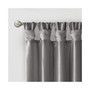 Emilia Twist Tab Lined Window Curtain Panel - 50x120" - Charcoal