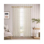 Sheer Leaf Rod Pocket With Back Tab Curtain Panel 52"W x 84"L