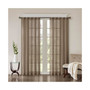 2-PC Harper Solid Crushed Window Panel curtain Pair, Taupe - 42x84"