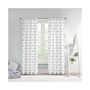 1-PC Polyester Pom Pom Embellished Window Panel, Grey - 50x84"