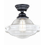 Huntley Farmhouse Ceiling Light Clear Schoolhouse Glass