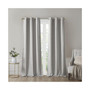 Polyester Printed Faux Silk Total Blackout Window Panel Pair, Grey - 42x84"