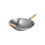 Classic Series Round Bottom Carbon Steel Wok with Birch Handles, 14"