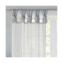 2-PC Ceres Twist Tab Voile Sheer Window Pair Curtain , Light Grey - 50x95 Panel