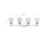 Marion 4-Light Hurricane Metal, Glass Vanity Light