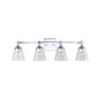 Marion 4-Light Hurricane Metal, Glass Vanity Light