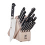 Pro 16pc Block Set with Solid White Rubberwood Block