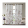 1-PC Rayon and Polyester Burnout Printed Window Curtain Panel, Mauve - 50x84" Panel
