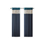 1-PC Serene Embroidered Window Curtain Panel, Navy - 50x84"