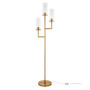 Basso Torchiere 3 Light Floor Lamp with Glass Shades