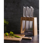 Damashiro Mizu Knife Block Oak Set, 7 Piece