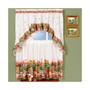 Country Garden Printed Tier and Swag Window Curtain Set, 57x36