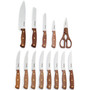 Advantage Wooden Triple Rivet 14-Piece Cutlery Set