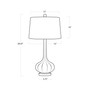 Milano Antique Mercury Glass Table Lamp
