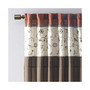 Serene Embroidered Window Panel Curtain, Spice - 50x84"