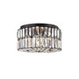 Silver 14" 4-Light Indoor Flush Mount Ceiling Light with Light Kit