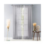 Stripe Lace Rod Pocket Curtain Panel 54"W x 63"L
